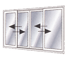 Puerta corrediza 4 paneles