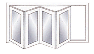 Puerta plegable de PVC